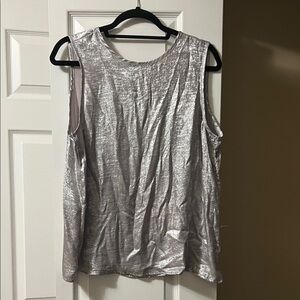 Silver Sleeveless Women's Top